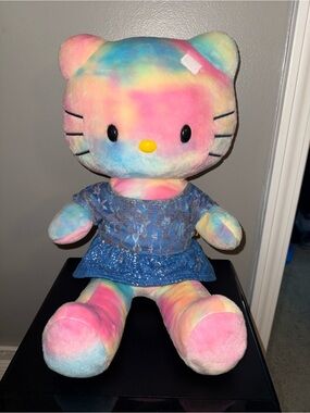 Build A Bear Hello Kitty Sanrio Pastel Tie Dye Watercolor Plush 2014 No Bow